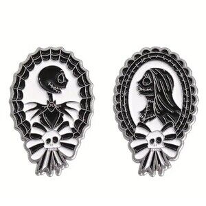 Nightmare Before Christmas‎ Jack and Sally enamel pin set